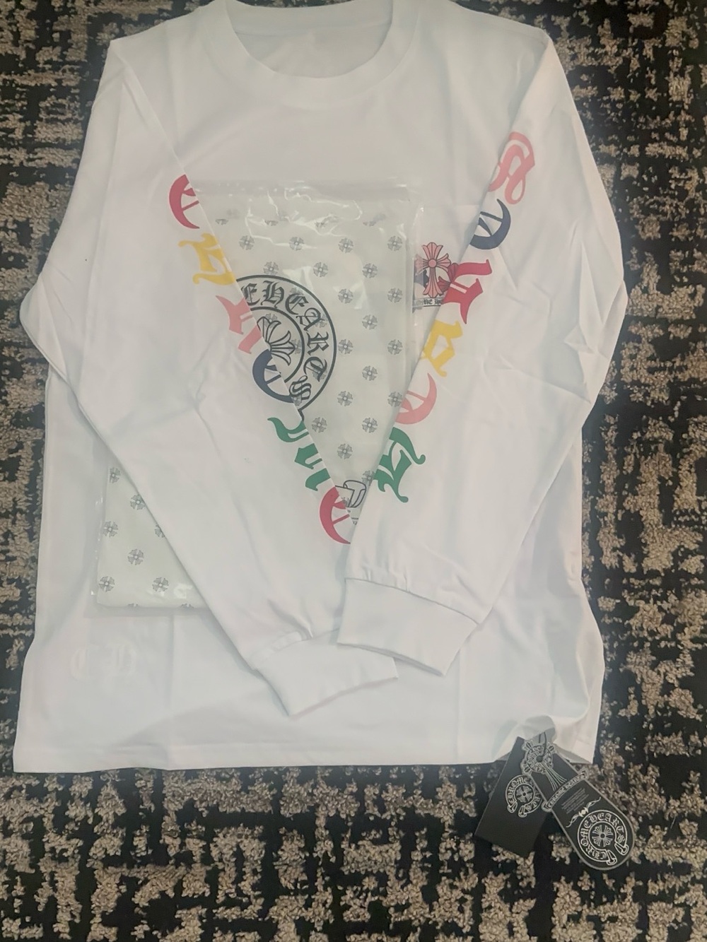 Chrome Hearts Colorful Cross Long Sleeve T-Shirt